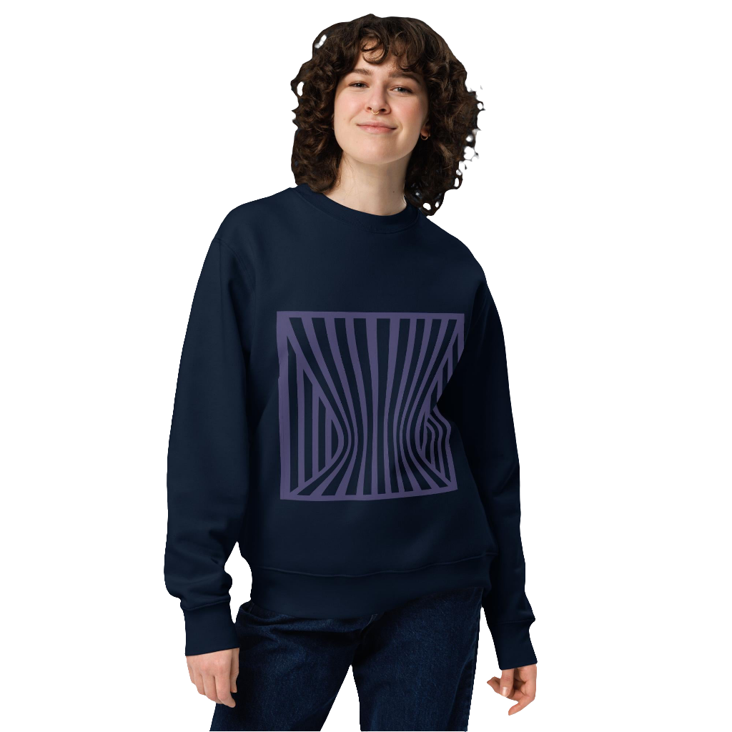 Unisex ECO-tröja, 🟣 Lila tryck, 100 % ekologisk bomull S-2XL