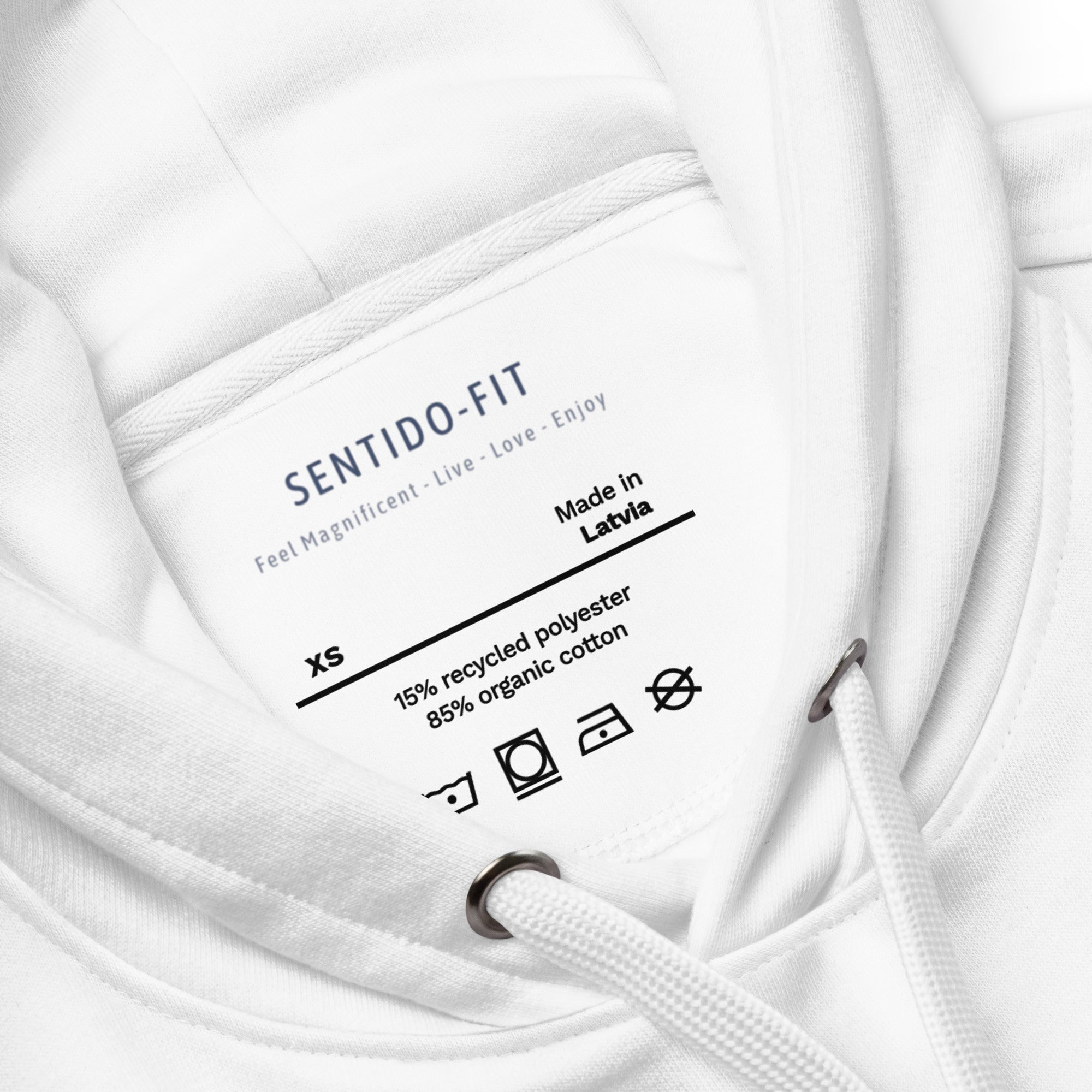 Premium eko-hoodie – SENTIDO-FIT unisexmodell, storlekar XS - 5XL