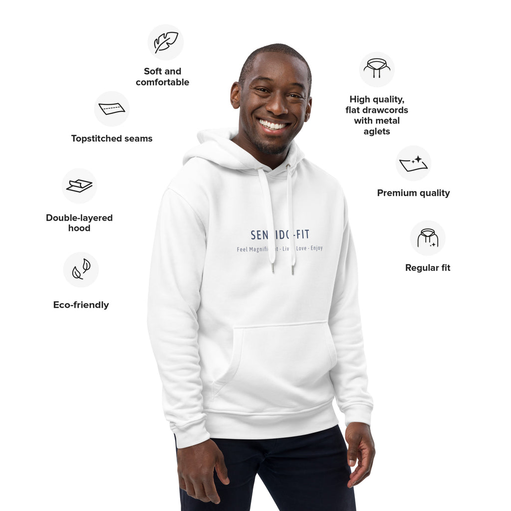 Premium eko-hoodie – SENTIDO-FIT unisexmodell, storlekar XS - 5XL